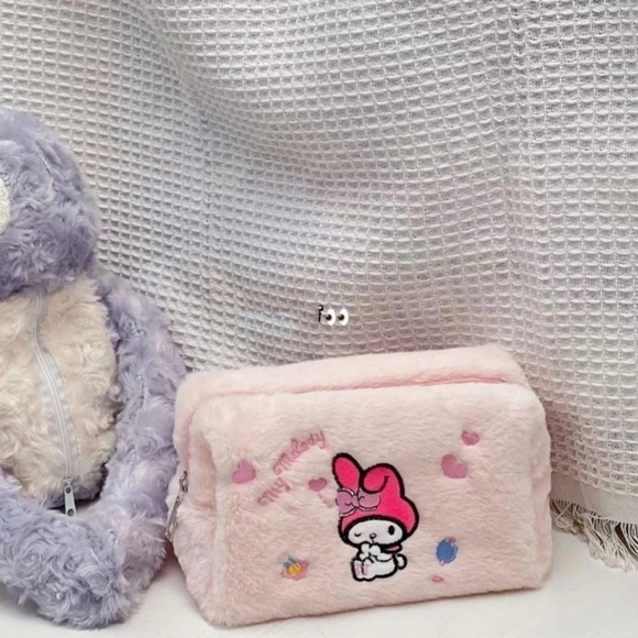 Sanrio My Melody Pink Embroidered Makeup Bag - Picture 7 of 15